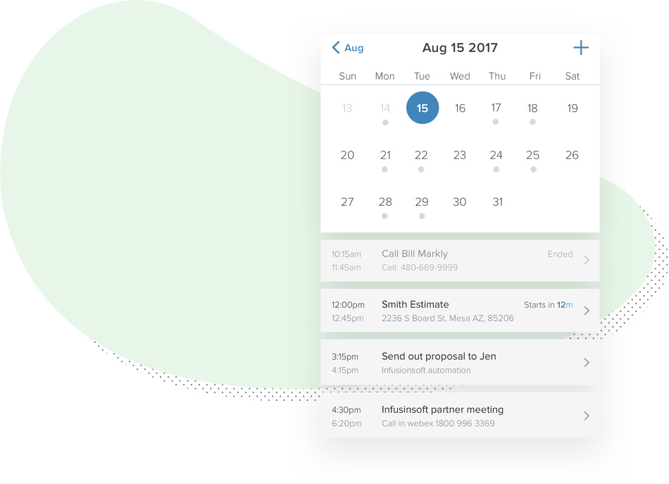 Continually update your calendar based on your activity.