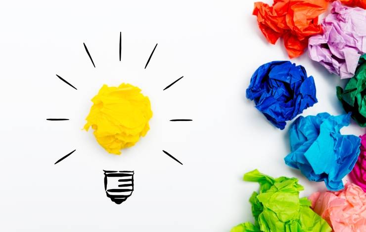 colorful lightbulbs made out of paper
