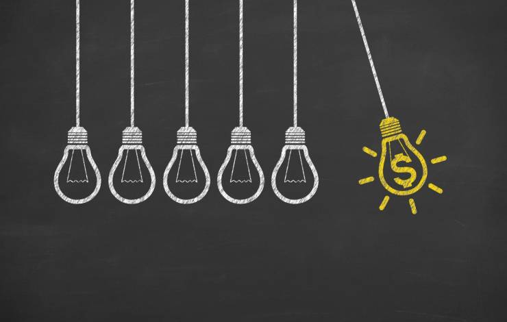 lightbulbs with dollar sign