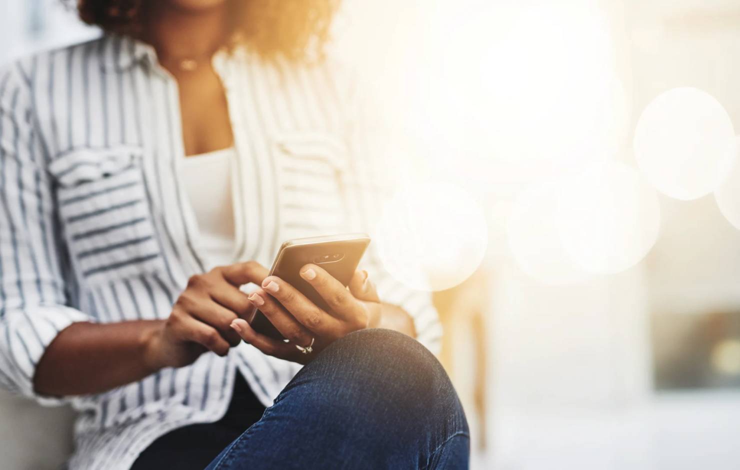 woman on mobile phone