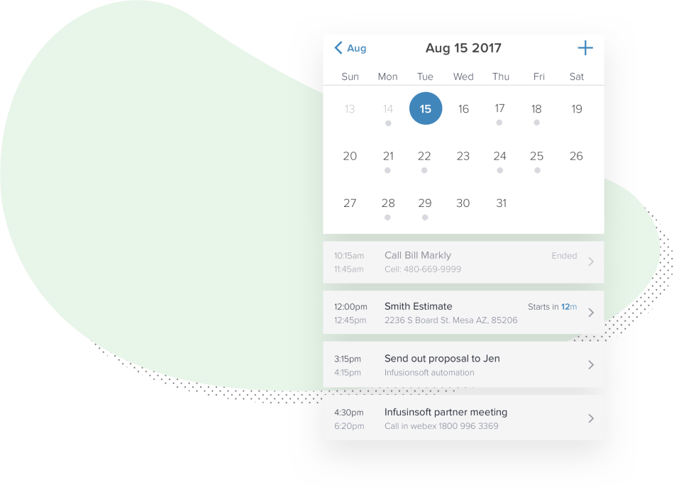Continually update your calendar based on your activity.