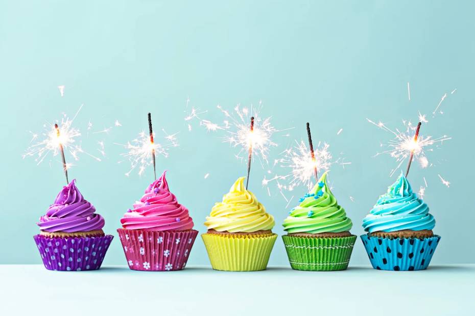 colorful cupcakes