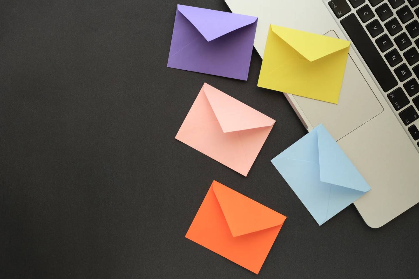 colorful envelopes on a computer