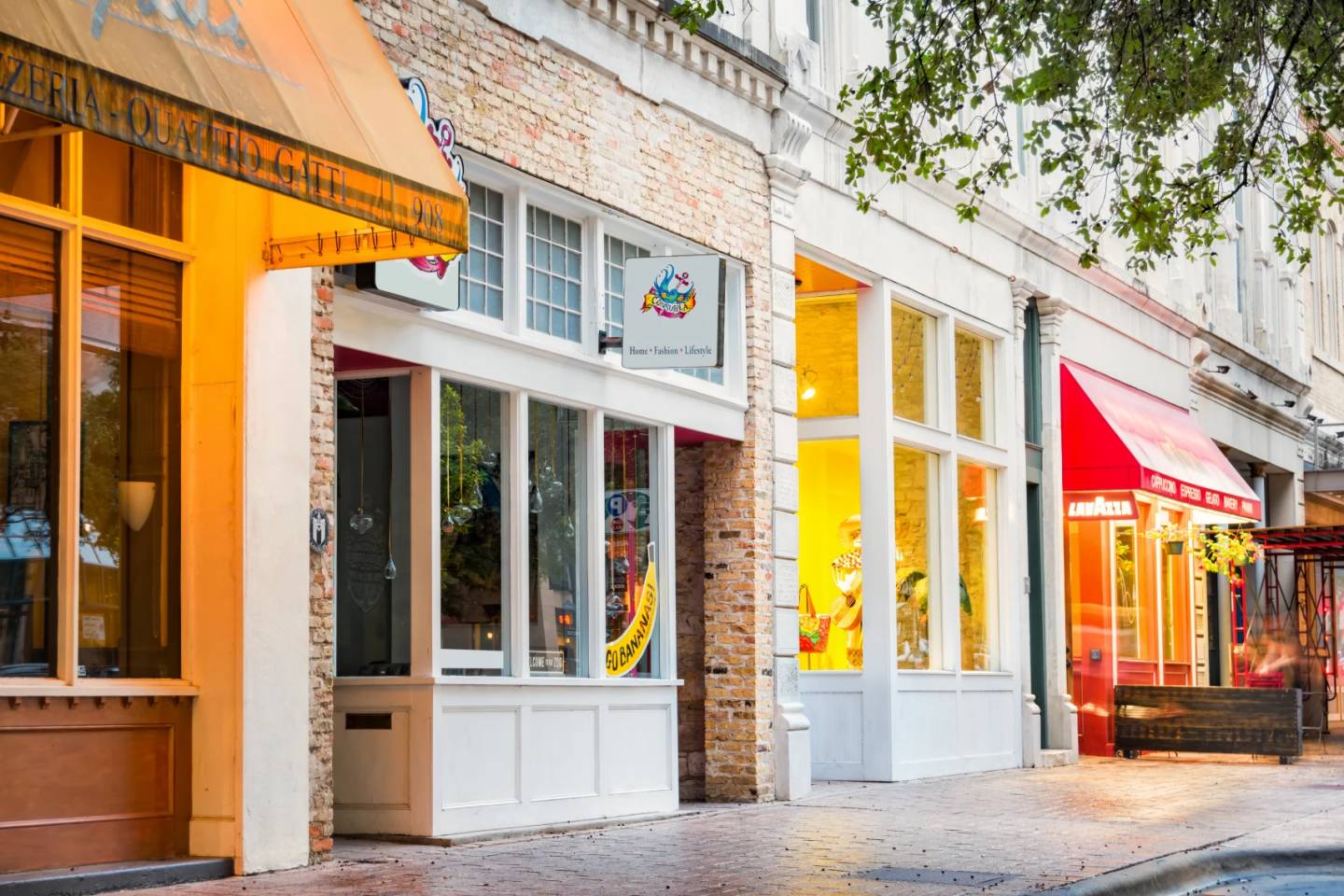 city storefronts