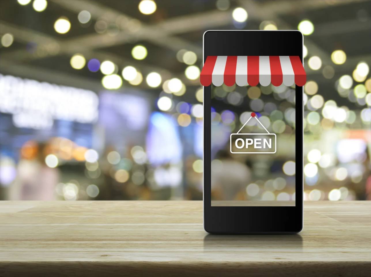 online store on a phone