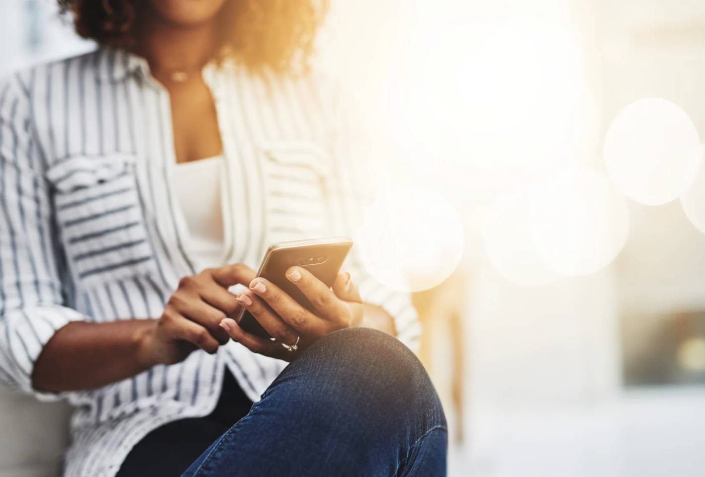 woman on mobile phone