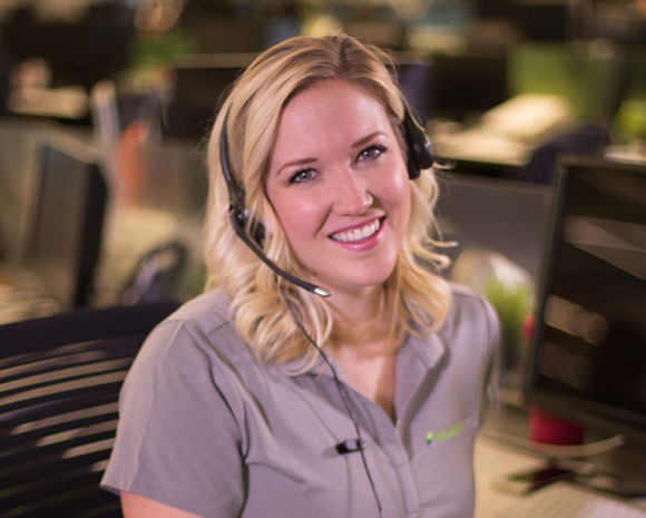 Picture of rep on phone call